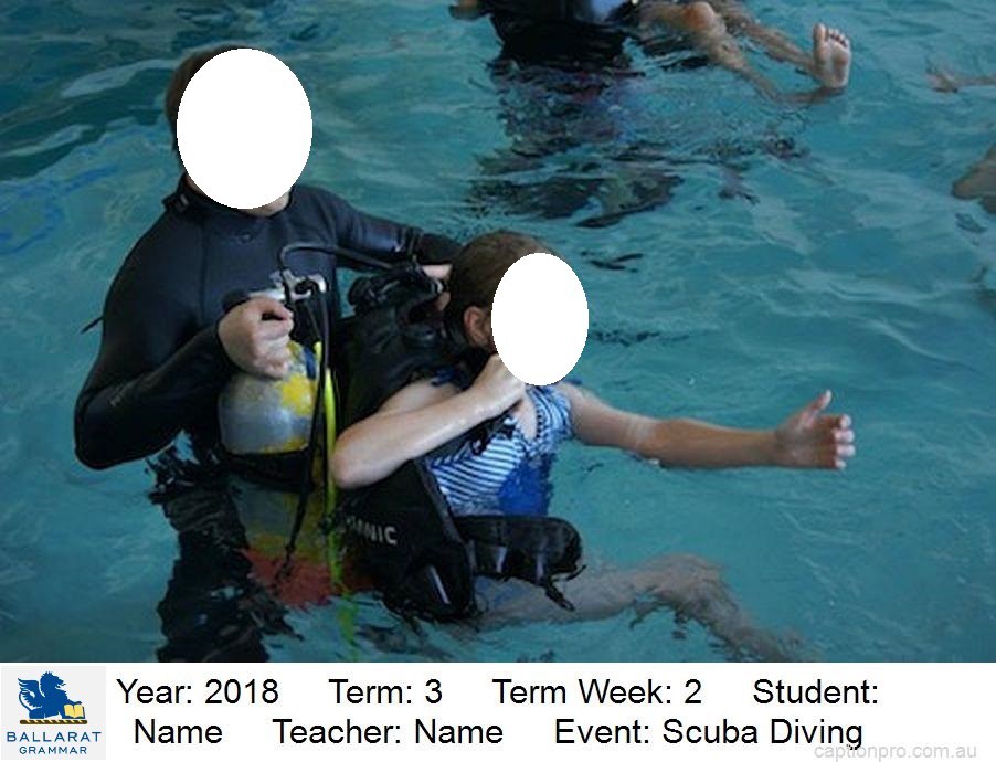 Year: 2018     Term: 3     Term Week: 2     Student: Name     Teacher: Name     Event: Scuba Diving